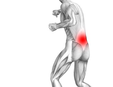 Kırmızı sıcak nokta inflamasyon eklem eklem ağrı ya da omurga sağlık tedavi veya spor kas kavramı ile kavramsal geri insan anatomisi. 3D çizim adam artrit veya kemik boğaz osteoporoz hastalığı