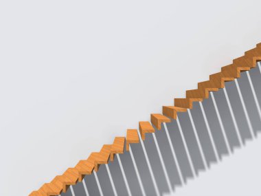Kavramsal merdiven duvar arka plan bina veya mimari metafor iş başarısı, büyüme, ilerleme veya başarı olarak. yaratıcı adımları riseing üst kadar 3D çizimi vizyon tasarım olarak