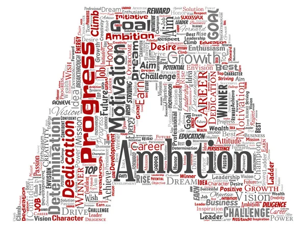 Vector Conceptual Leadership Ambition Motivation Word Cloud Isolated — Stock Vector