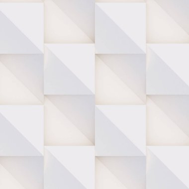 Sorunsuz 3d desen beyaz ve bej geometrik şekiller, yaratıcı arka plan veya ışık ve gölge yapılmış duvar kağıdı yüzey yaptı. Fütüristik dekoratif soyut doku tasarım, basit grafik öğeleri