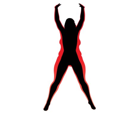 Kavramsal şişman kilolu obez kadın vs fit sağlıklı vücut kilo kaybını takiben ince ya da diyet izole kas ince olan kadın. Fitness, beslenme veya şişmanlık obezite, sağlık siluet şekli