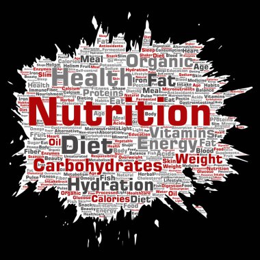 Vektör kolaj karbonhidratlar, vitaminler, yağ, ağırlık, enerji, antioksidanlar güzellik mineral, protein tıp kavramı