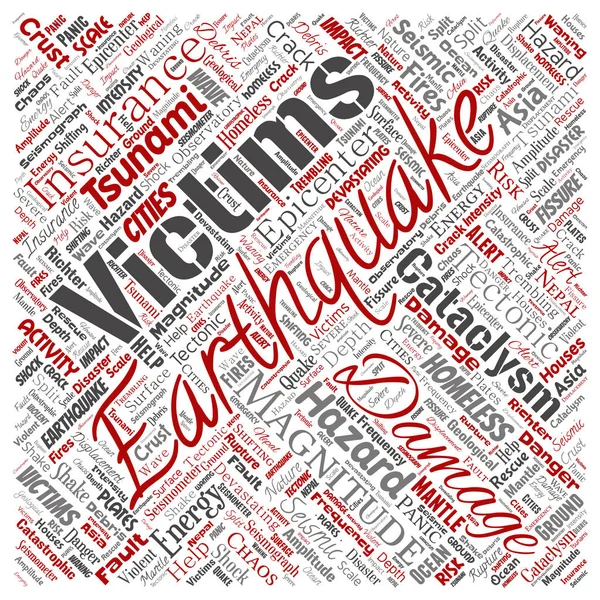 Vector Collage Naturliga Seismiska Tektoniska Skorpa Darra Våldsamma Tsunamin Vågor — Stock vektor