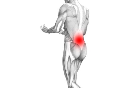 Kırmızı sıcak nokta inflamasyon eklem eklem ağrı ya da omurga sağlık tedavi veya spor kas kavramı ile kavramsal geri insan anatomisi. 3D çizim adam artrit veya kemik boğaz osteoporoz hastalığı