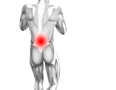 Kırmızı sıcak nokta inflamasyon eklem eklem ağrı ya da omurga sağlık tedavi veya spor kas kavramı ile kavramsal geri insan anatomisi. 3D çizim adam artrit veya kemik boğaz osteoporoz hastalığı