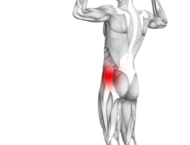 Kırmızı sıcak nokta inflamasyon eklem eklem ağrısı için bacak sağlık tedavi veya spor kas kavramı ile kavramsal hip insan anatomisi. 3D çizim adam artrit veya kemik boğaz osteoporoz hastalığı
