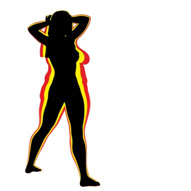 Kavramsal şişman kilolu obez kadın vs ince sağlıklı vücut kilo kaybı ya da diyet, ince genç kadın sonra beyaz arka plan üzerinde izole kas uyum. Fitness, beslenme veya şişmanlık obezite, sağlık kavramı