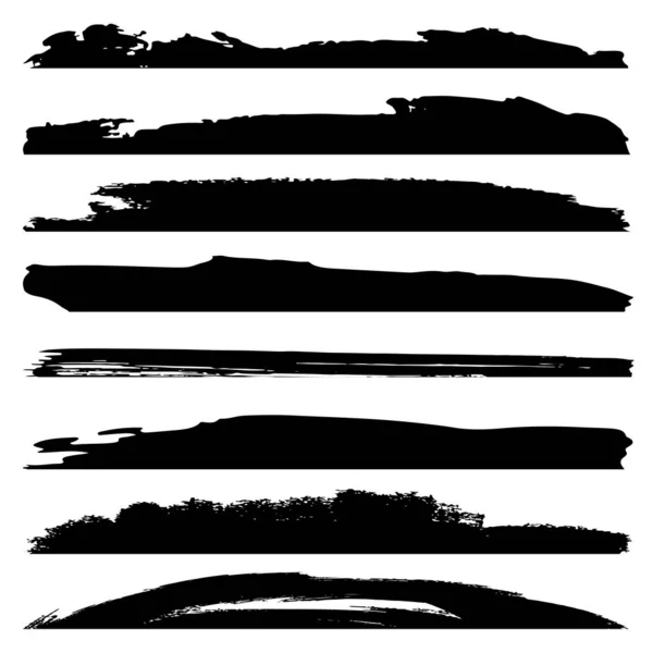 Sanatsal Grungy Siyah Boya Topluluğu Yaratıcı Fırça Darbeleri Beyaz Arka — Stok fotoğraf