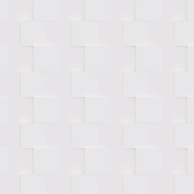 3D model beyaz ve bej geometrik şekillerden oluşan, ışık ve gölge yaratıcı arka plan veya duvar kağıdı düzleme yapılmış. Fütüristik sorunsuz dekoratif soyut doku tasarım, basit grafik öğeleri