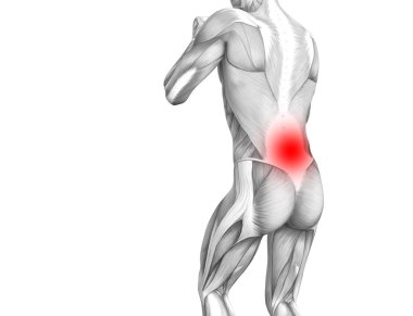 Kırmızı sıcak nokta inflamasyon eklem eklem ağrı ya da omurga sağlık tedavi veya spor kas kavramı ile kavramsal geri insan anatomisi. 3D çizim adam artrit veya kemik boğaz osteoporoz hastalığı