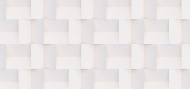 3D model beyaz ve bej geometrik şekillerden oluşan, ışık ve gölge yaratıcı arka plan veya duvar kağıdı düzleme yapılmış. Fütüristik sorunsuz dekoratif soyut doku tasarım, basit grafik öğeleri