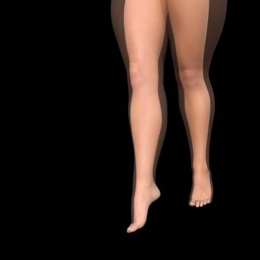 Kavram ya da kavramsal şişman kilolu vs ince zemin üzerine izole kas genç kadın ile diyet uygun