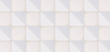 3D model beyaz ve bej geometrik şekillerden oluşan, ışık ve gölge yaratıcı arka plan veya duvar kağıdı düzleme yapılmış. Fütüristik sorunsuz dekoratif soyut doku tasarım, basit grafik öğeleri