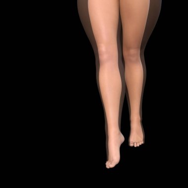 Kavram ya da kavramsal şişman kilolu vs ince zemin üzerine izole kas genç kadın ile diyet uygun