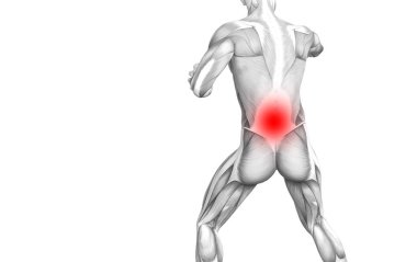 Kırmızı sıcak nokta inflamasyon eklem eklem ağrı ya da omurga sağlık tedavi veya spor kas kavramı ile kavramsal geri insan anatomisi. 3D çizim adam artrit veya kemik boğaz osteoporoz hastalığı