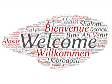 Kavram ya da kavramsal soyut hoş geldiniz ya da uluslararası kelime bulutu farklı dillerde veya çok dilli tebrik. Dünya, yabancı, dünya çapında seyahat, kolaj çevirmek, tatil turizm metin