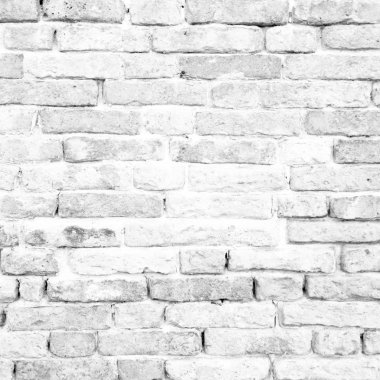 Yüksek çözünürlüklü kavram ya da kavramsal eski vintage beyaz tuğla duvar arka plan deseni. Yaşlı tuğla dokulu yüzeyi
