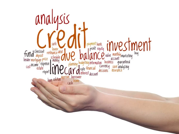 Concept Conceptual Credit Card Line Investment Balance Abstract Word Cloud — Stock Photo, Image