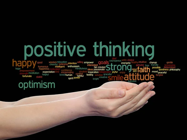 Konzept Oder Konzeptionelles Positives Denken Glückliche Oder Starke Haltung Abstrakte — Stockfoto