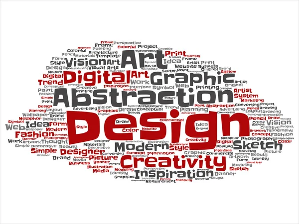Concept Conceptual Creativity Art Graphic Identity Design Visual Word Cloud — Stock Photo, Image
