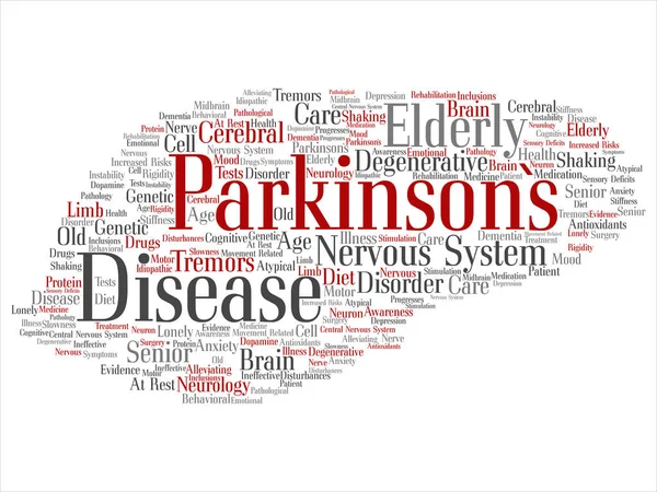 Concepto Vectorial Enfermedad Parkinson Conceptual Salud Trastorno Del Sistema Nervioso — Vector de stock