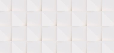 3D model beyaz ve bej geometrik şekillerden oluşan, ışık ve gölge yaratıcı arka plan veya duvar kağıdı düzleme yapılmış. Fütüristik sorunsuz dekoratif soyut doku tasarım, basit grafik öğeleri
