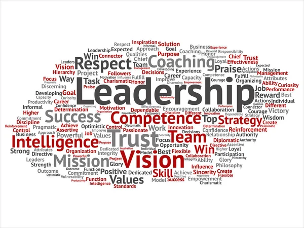 Concept Conceptual Business Leadership Strategy Management Value Word Cloud Isolated — Stock Photo, Image