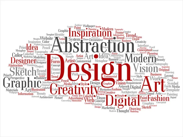 Concept Conceptual Creativity Art Graphic Identity Design Visual Word Cloud — Stock Photo, Image