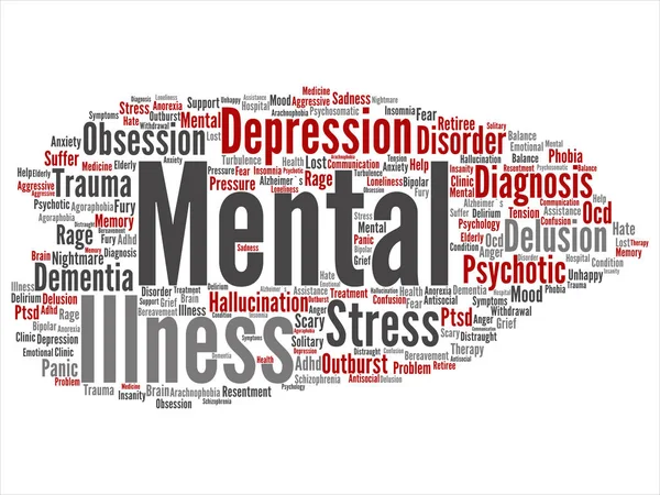 Conceito Transtorno Doença Mental Conceitual Gerenciamento Problemas Terapia Abstrato Nuvem — Fotografia de Stock