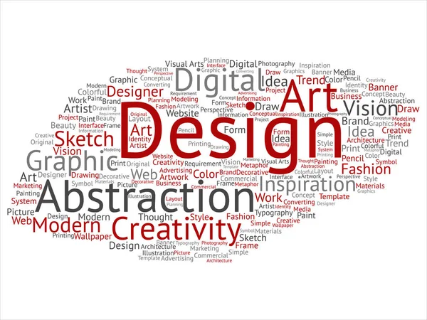 Concept Conceptual Creativity Art Graphic Identity Design Visual Word Cloud — Stock Photo, Image