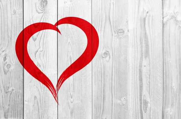 Koncepcja Lub Pojęciowy Malowane Czerwone Serce Streszczenie Kształt Miłość Symbol — Zdjęcie stockowe