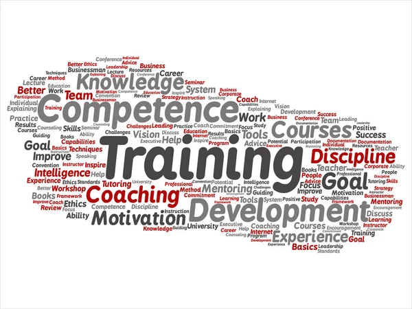 Concept Conceptual Training Coaching Learning Study Word Cloud Isolated Background — Stock Photo, Image