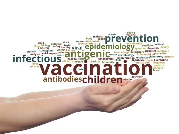 Концепція Або Концептуальна Вакцинація Дітей Або Запобігання Вірусам Абстрактне Слово — стокове фото