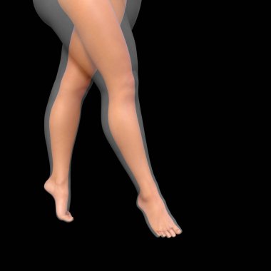 Kavram ya da kavramsal şişman kilolu vs ince zemin üzerine izole kas genç kadın ile diyet uygun