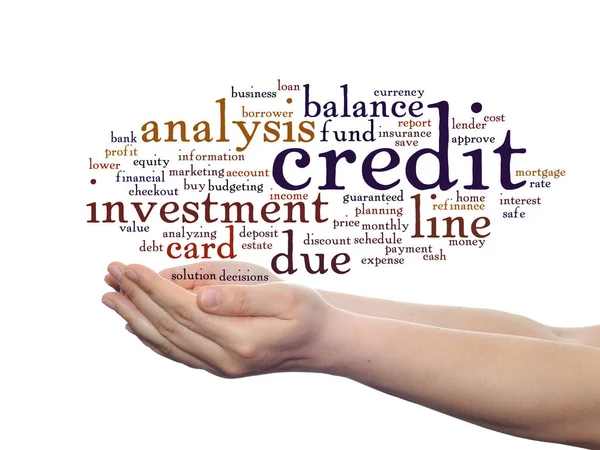 Concept Conceptual Credit Card Line Investment Balance Abstract Word Cloud — Stock Photo, Image