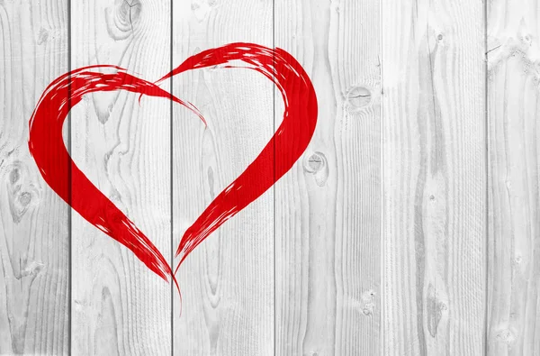 Conceito Conceitual Pintado Vermelho Abstrato Coração Forma Amor Símbolo Feito — Fotografia de Stock