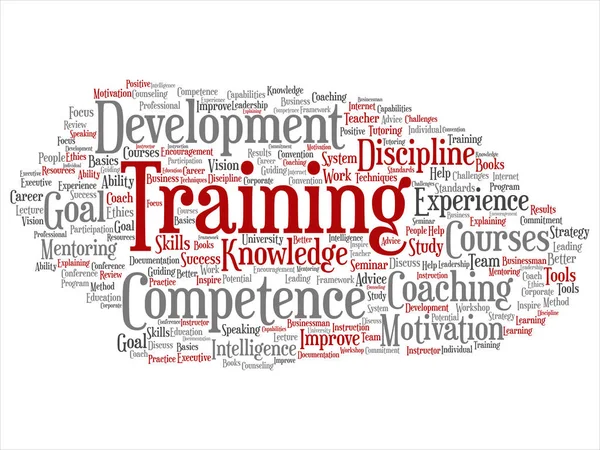 Vektor Konzept Oder Konzeptionelles Training Coaching Oder Lernen Studie Wort — Stockvektor
