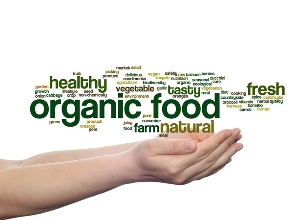Koncepce Nebo Konceptuální Organické Potraviny Zdravé Bio Zelenina Abstraktní Slovo — Stock fotografie