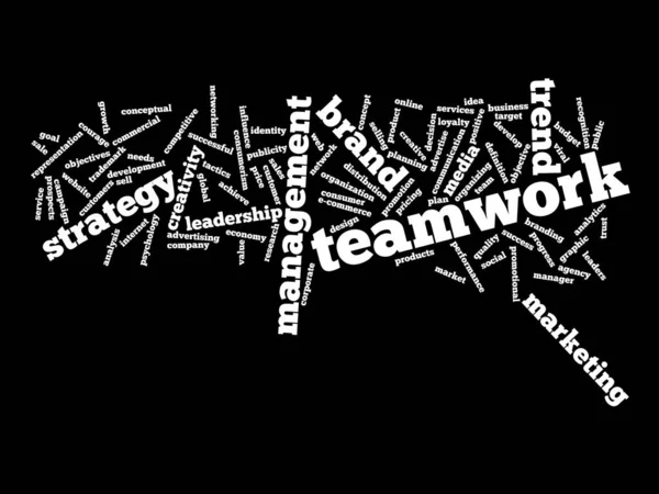 Hochauflösendes Konzept Oder Konzeptioneller Abstrakter Erfolg Oder Teamwork Word Cloud — Stockfoto