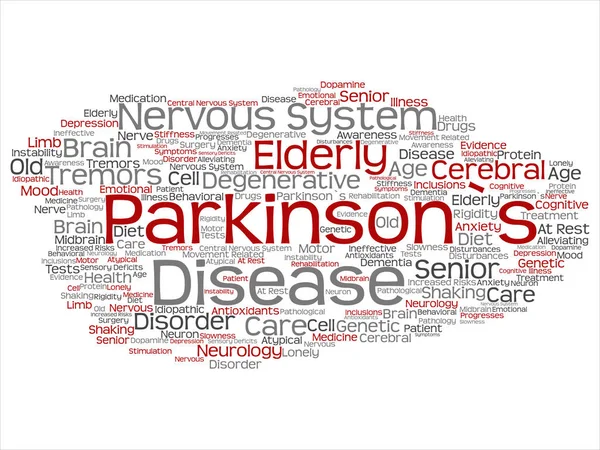 Концепция Концептуальной Болезни Паркинсона Здравоохранения Расстройства Нервной Системы Абстрактное Слово — стоковое фото
