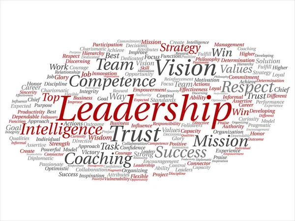 Concept Conceptual Business Leadership Strategy Management Value Word Cloud Isolated — Stock Photo, Image