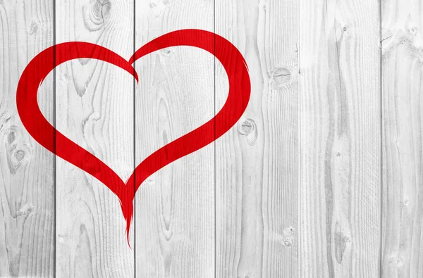 Koncepcja Lub Pojęciowy Malowane Czerwone Serce Streszczenie Kształt Miłość Symbol — Zdjęcie stockowe