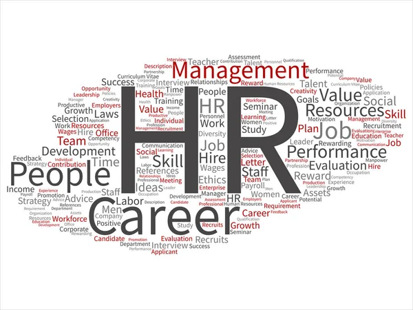 Concept Conceptual Human Resources Career Management Abstract Word Cloud Isolated — Fotografia de Stock