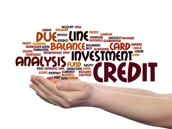 Concept Conceptual Credit Card Line Investment Balance Abstract Word Cloud — Stock Photo, Image