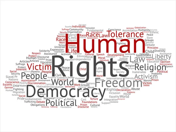 Concept Conceptual Human Rights Political Freedom Democracy Abstract Words — Stock Photo, Image