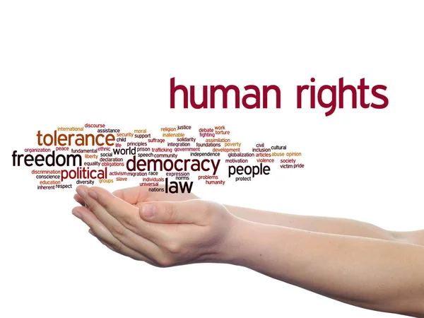 Koncepció Vagy Általános Emberi Jogok Politikai Szabadság Demokrácia Elvont Szavak — Stock Fotó