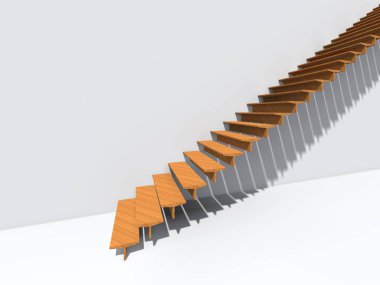 Duvar zemin üzerine kavramsal merdiven