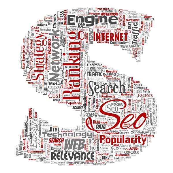 Resultados Pesquisa Conceituais Engine Optimization Top Rank Seo Letter Font — Fotografia de Stock