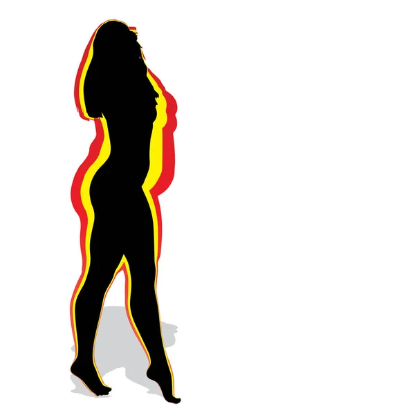 Kavramsal Şişman Kilolu Obez Kadın Slim Fit Sağlıklı Vücut Sonra — Stok fotoğraf