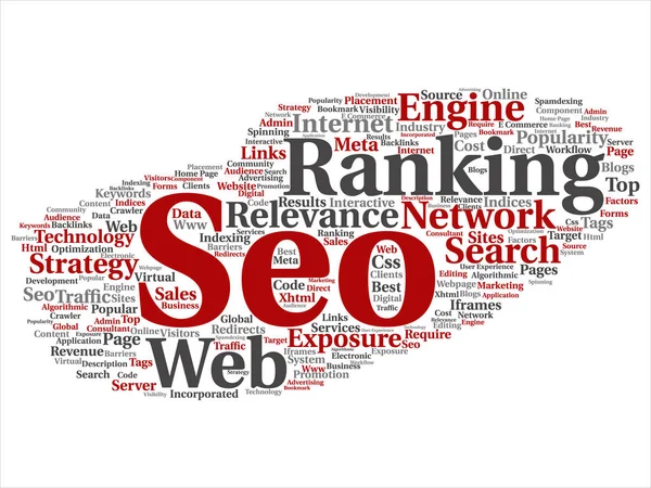 Vector Conceptuele Zoekresultaten Zoekmachine Optimalisatie Top Rank Seo Abstracte Online — Stockvector